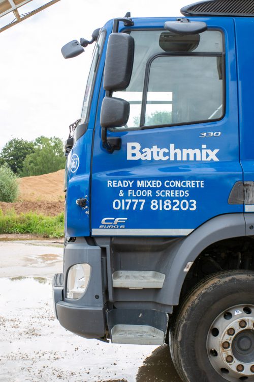 Side view of a Batchmix lorry